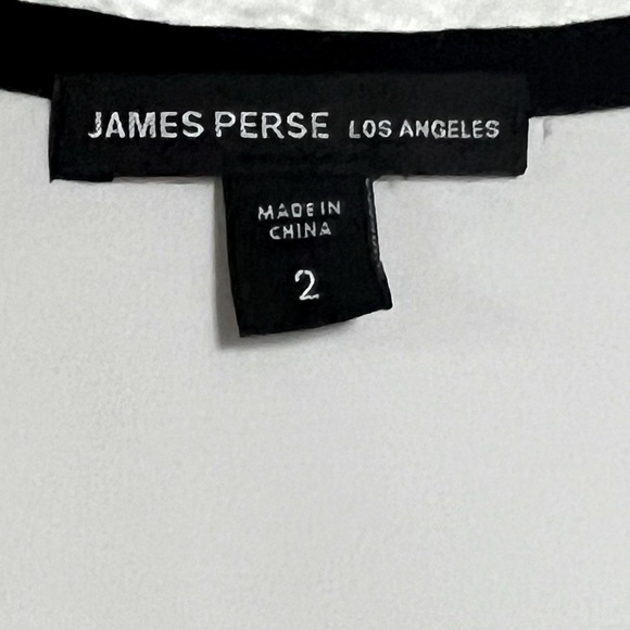 James Perse White Contrast Collar Blouse - Picture 6 of 8